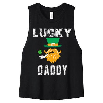 Lucky Daddy Leprechaun Saint Patrick's Day Gift Women's Racerback Cropped Tank