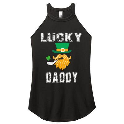 Lucky Daddy Leprechaun Saint Patrick's Day Gift Women’s Perfect Tri Rocker Tank