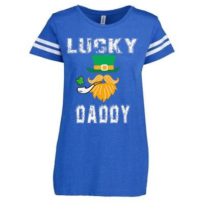 Lucky Daddy Leprechaun Saint Patrick's Day Gift Enza Ladies Jersey Football T-Shirt