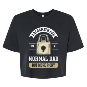 Locksmith Dad. Lock Picking. Locksmith Bella+Canvas Jersey Crop Tee