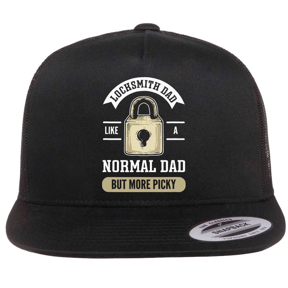 Locksmith Dad. Lock Picking. Locksmith Flat Bill Trucker Hat
