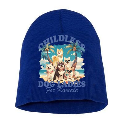 Less Dog Ladies Retro Kamala Cool Gift Short Acrylic Beanie