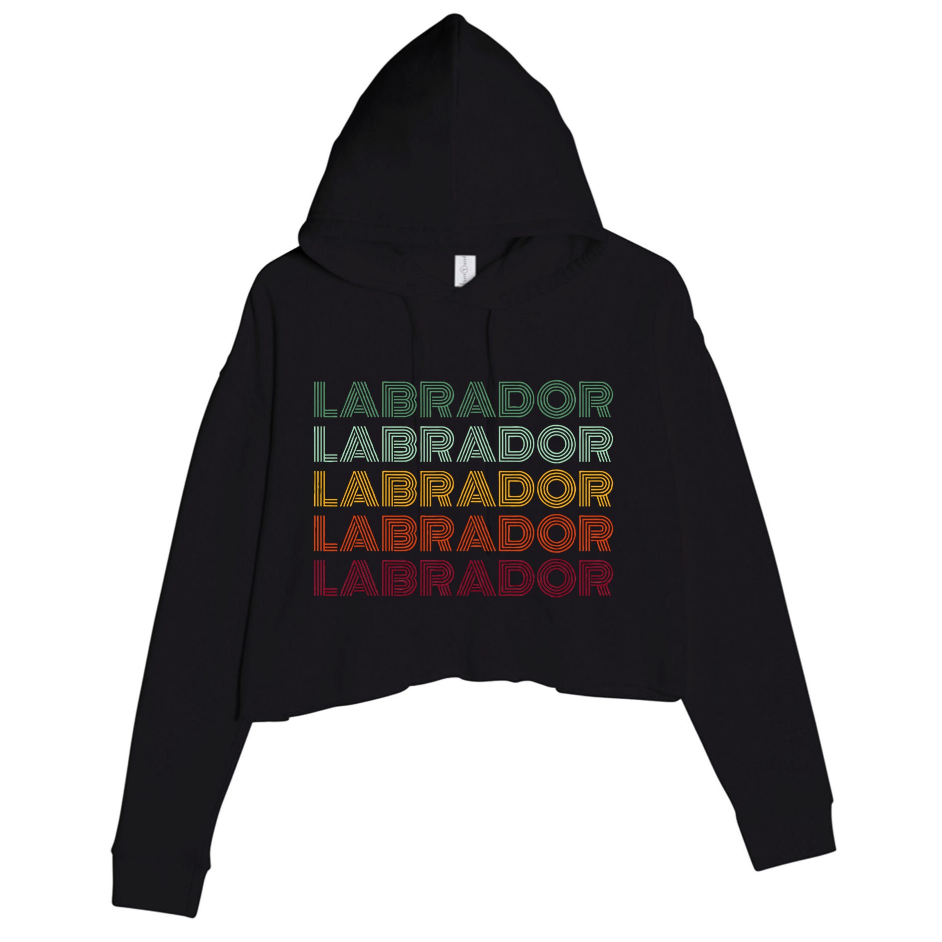 Labrador Dog Crop Fleece Hoodie