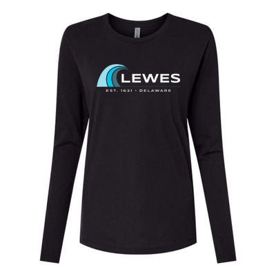 Lewes Delaware Womens Cotton Relaxed Long Sleeve T-Shirt