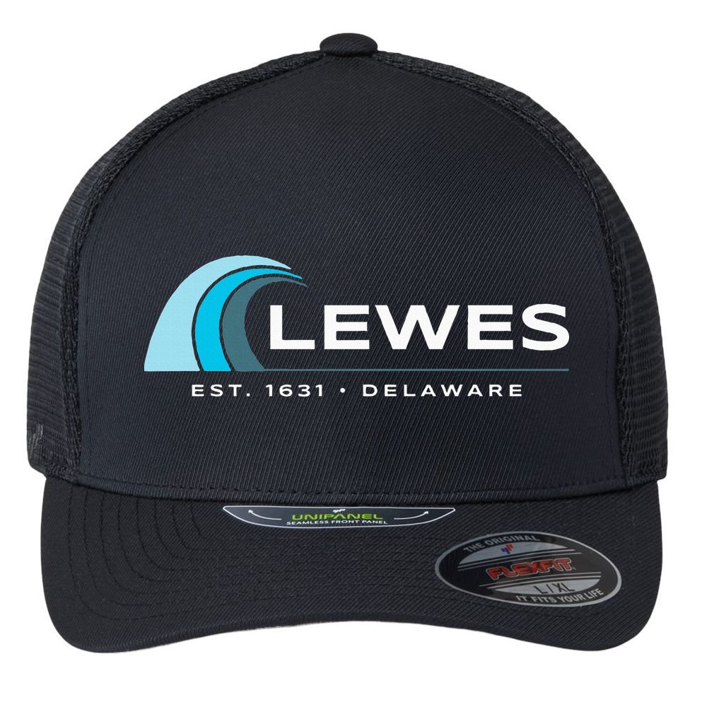Lewes Delaware Flexfit Unipanel Trucker Cap