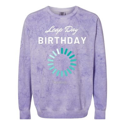 Leap Day Loading Birthday Colorblast Crewneck Sweatshirt