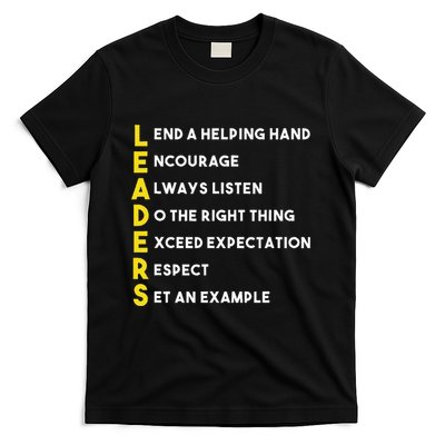 Leader Definition Leadership Office Teamwork Influencer Boss T-Shirt