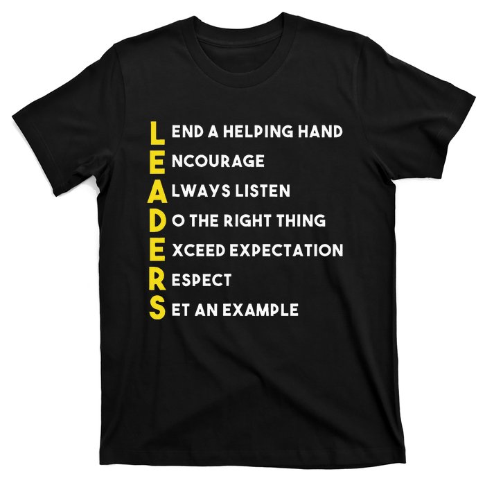 Leader Definition Leadership Office Teamwork Influencer Boss T-Shirt