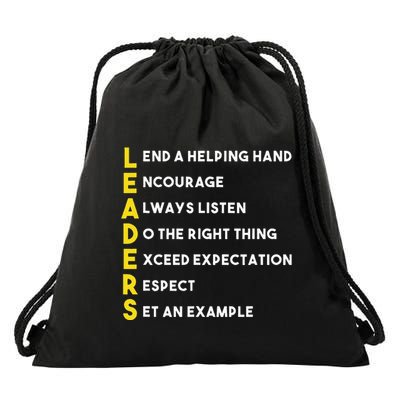 Leader Definition Leadership Office Teamwork Influencer Boss Drawstring Bag