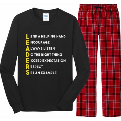 Leader Definition Leadership Office Teamwork Influencer Boss Long Sleeve Pajama Set