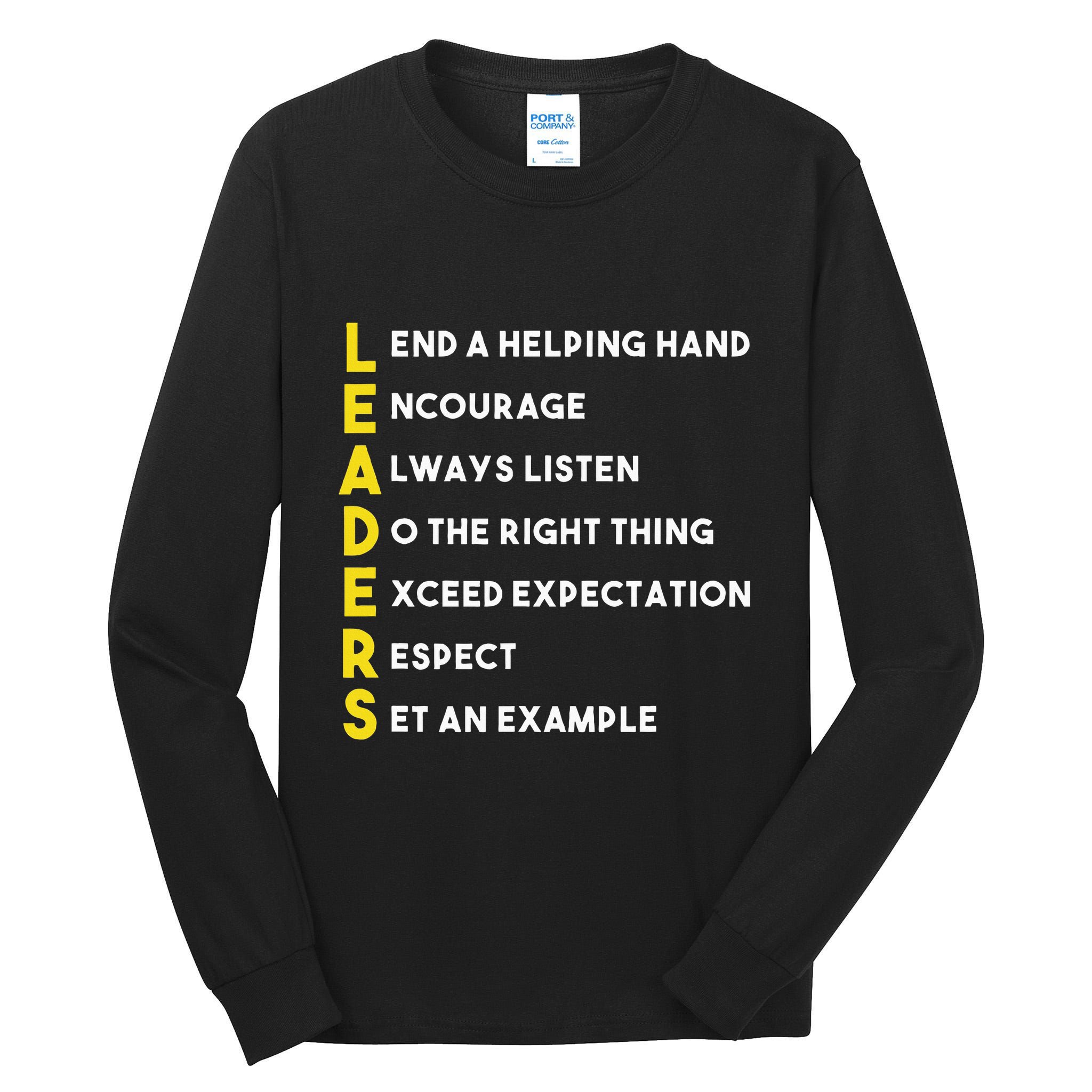 Leader Definition Leadership Office Teamwork Influencer Boss Tall Long Sleeve T-Shirt