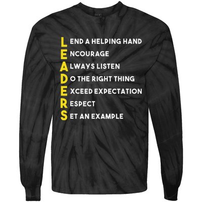 Leader Definition Leadership Office Teamwork Influencer Boss Tie-Dye Long Sleeve Shirt