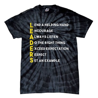 Leader Definition Leadership Office Teamwork Influencer Boss Tie-Dye T-Shirt