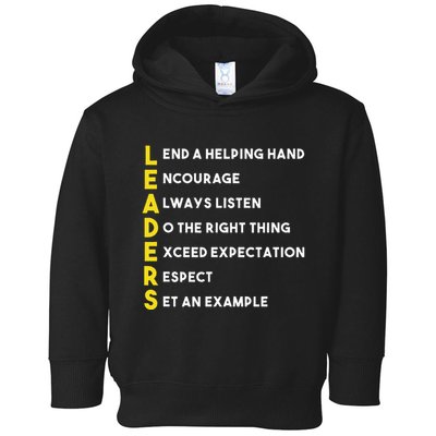 Leader Definition Leadership Office Teamwork Influencer Boss Toddler Hoodie