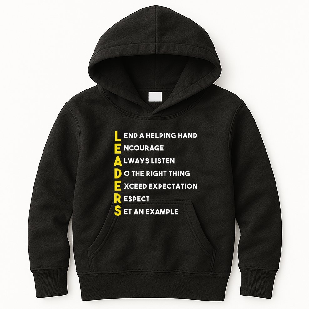 Leader Definition Leadership Office Teamwork Influencer Boss Kids Hoodie