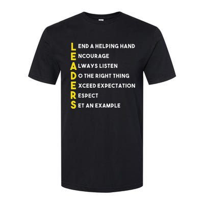 Leader Definition Leadership Office Teamwork Influencer Boss Softstyle® CVC T-Shirt