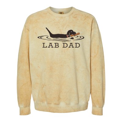 Lab Dad Labrador Retriever Dog Owner Colorblast Crewneck Sweatshirt