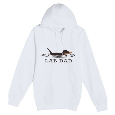 Lab Dad Labrador Retriever Dog Owner Premium Pullover Hoodie