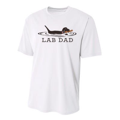 Lab Dad Labrador Retriever Dog Owner Performance Sprint T-Shirt