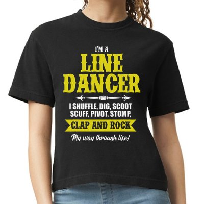 Linedance Dancer Line Dancer Rock Music Dancer Gift Comfort Colors Boxy T-Shirt