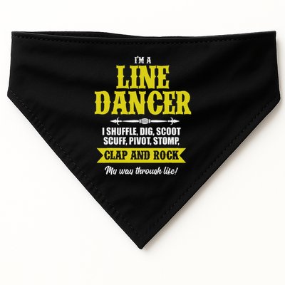 Linedance Dancer Line Dancer Rock Music Dancer Gift USA-Made Doggie Bandana
