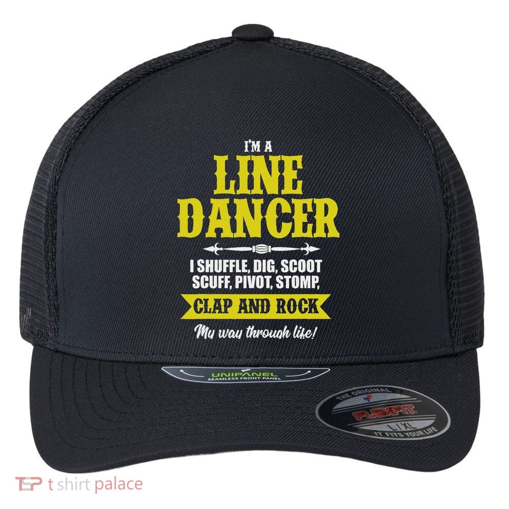 Linedance Dancer Line Dancer Rock Music Dancer Gift Flexfit Unipanel Trucker Cap