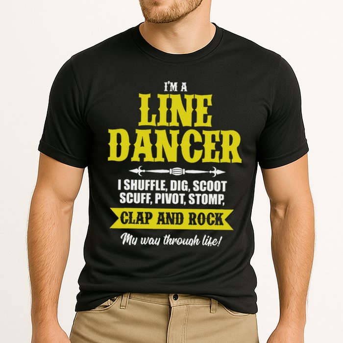 Linedance Dancer Line Dancer Rock Music Dancer Gift Cooling Performance Crew T-Shirt