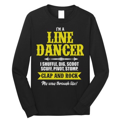 Linedance Dancer Line Dancer Rock Music Dancer Gift Long Sleeve Shirt