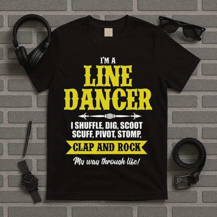 Linedance Dancer Line Dancer Rock Music Dancer Gift T-Shirt