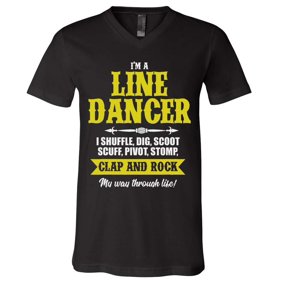 Linedance Dancer Line Dancer Rock Music Dancer Gift V-Neck T-Shirt