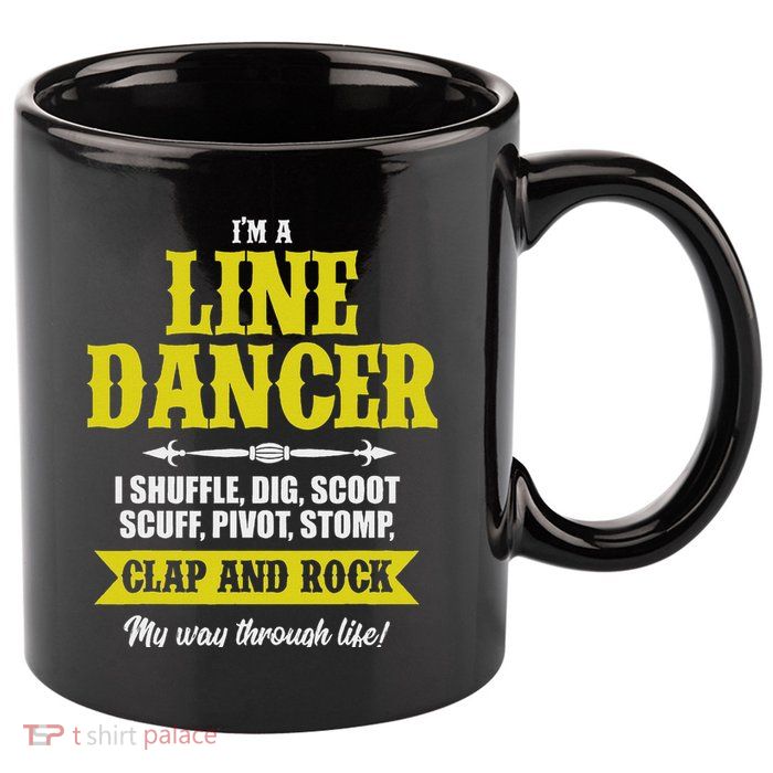 Linedance Dancer Line Dancer Rock Music Dancer Gift 11oz C Handle Ceramic Mug