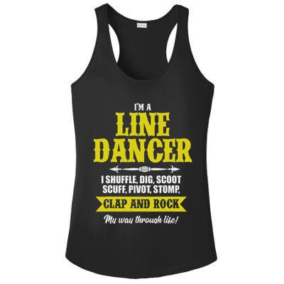 Linedance Dancer Line Dancer Rock Music Dancer Gift Ladies PosiCharge Competitor Racerback Tank