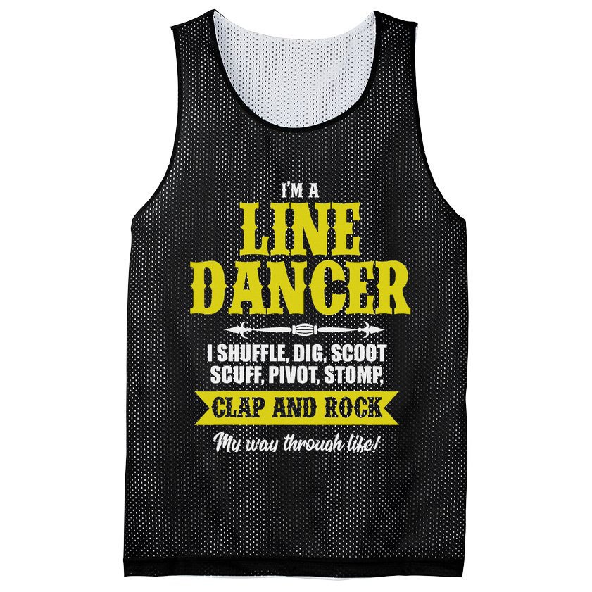 Linedance Dancer Line Dancer Rock Music Dancer Gift Mesh Reversible Basketball Jersey Tank