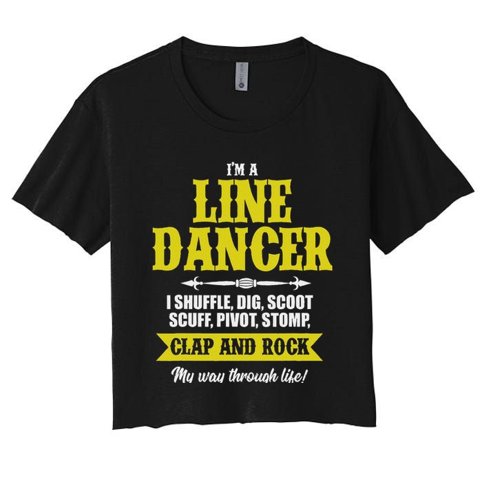 Linedance Dancer Line Dancer Rock Music Dancer Gift Women's Crop Top Tee