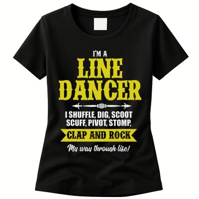 Linedance Dancer Line Dancer Rock Music Dancer Gift Womens T-Shirt