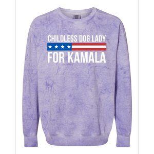 Less Dog Lady For Kamala Gift Colorblast Crewneck Sweatshirt