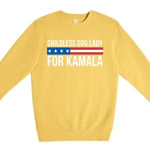 Less Dog Lady For Kamala Gift Premium Crewneck Sweatshirt