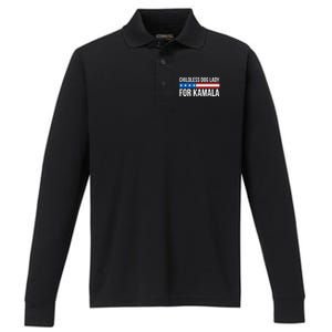 Less Dog Lady For Kamala Gift Performance Long Sleeve Polo