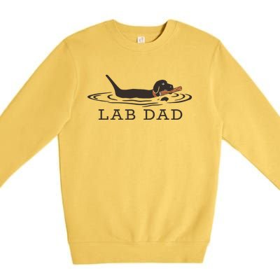 Lab Dad Labrador Retriever Dog Owner Premium Crewneck Sweatshirt