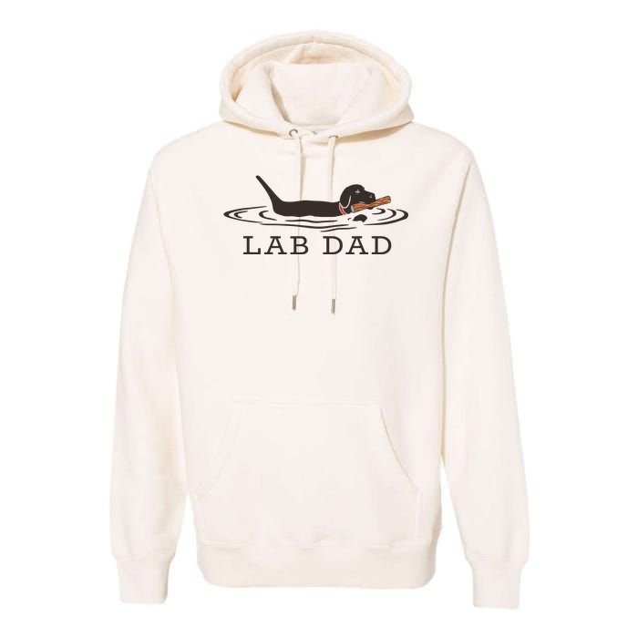 Lab Dad Labrador Retriever Dog Owner Premium Hoodie