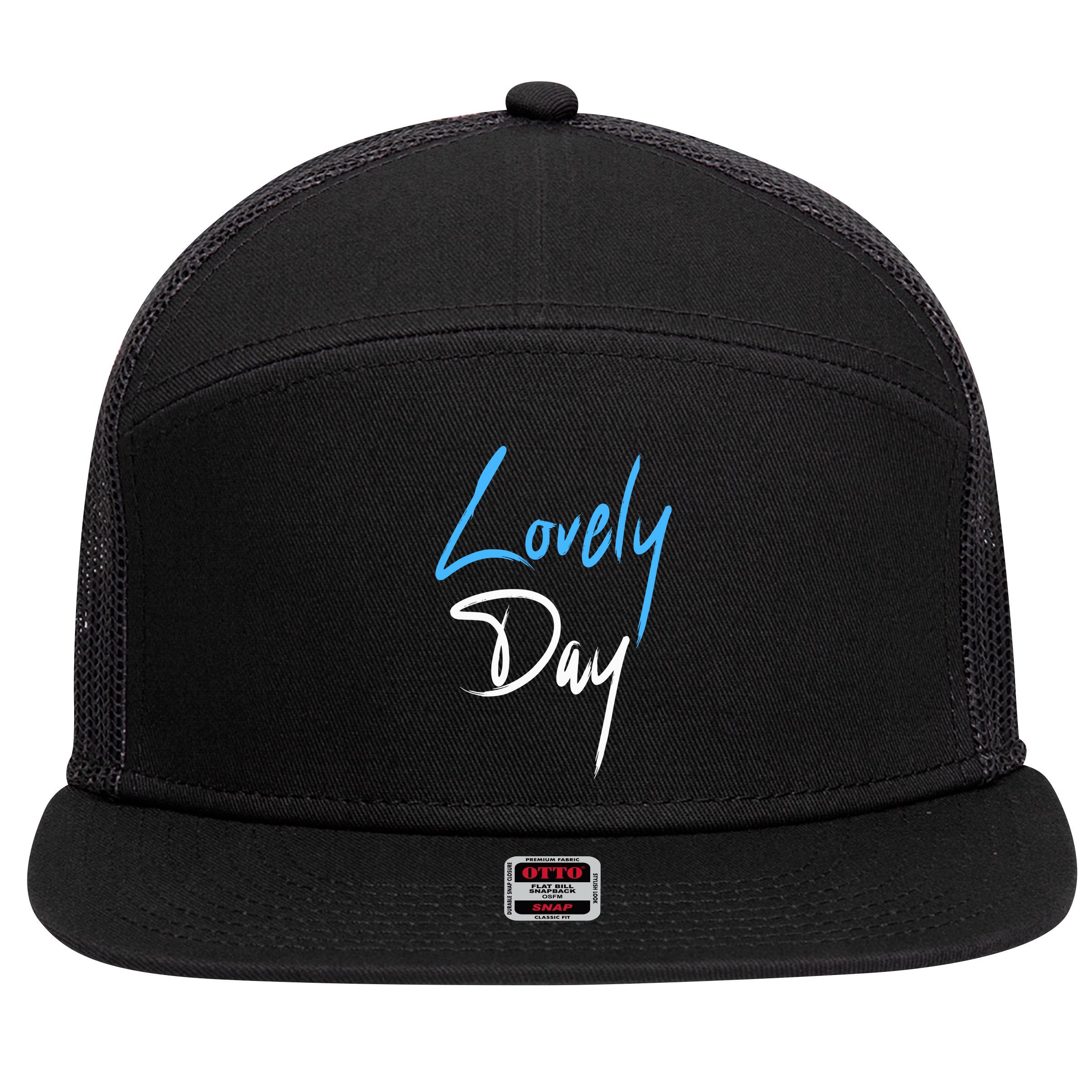 Lovely Day 7 Panel Mesh Trucker Snapback Hat