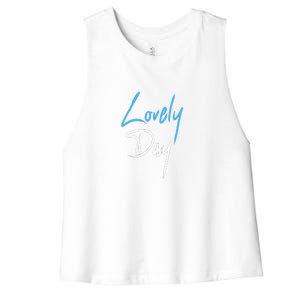 Lovely Day Women's Racerback Cropped Tank