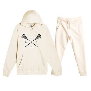 Lax Dad Lacrosse For Lacrosse Player Premium Hooded Sweatsuit Set