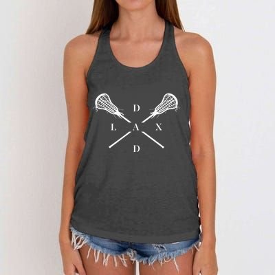 Lax Dad Lacrosse For Lacrosse Dad Women's Knotted Racerback Tank