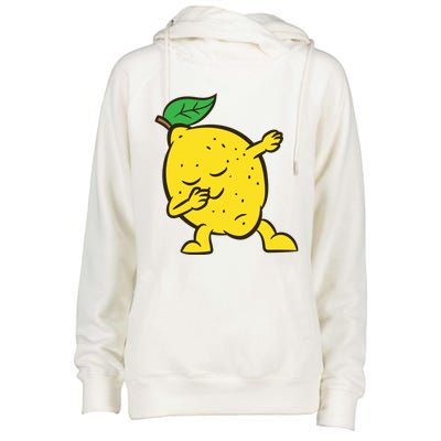 Lemon Dabbing Lemon Fruit Love Lemons Gift Womens Funnel Neck Pullover Hood