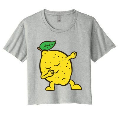 Lemon Dabbing Lemon Fruit Love Lemons Gift Women's Crop Top Tee