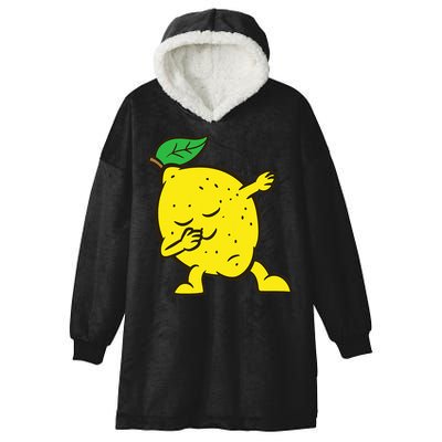 Lemon Dabbing Lemon Fruit Love Lemons Hooded Wearable Blanket