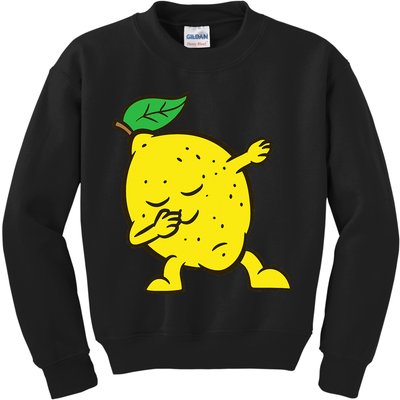 Lemon Dabbing Lemon Fruit Love Lemons Kids Sweatshirt