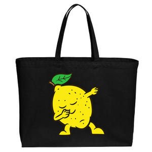 Lemon Dabbing Lemon Fruit Love Lemons Cotton Canvas Jumbo Tote