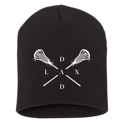 Lax Dad Lacrosse For Lacrosse Dad Short Acrylic Beanie
